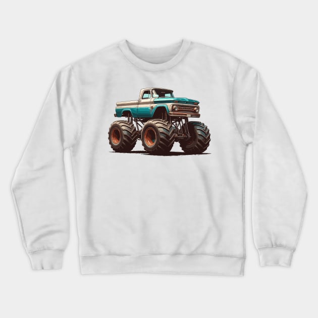 Monster Truck Crewneck Sweatshirt by Vehicles-Art